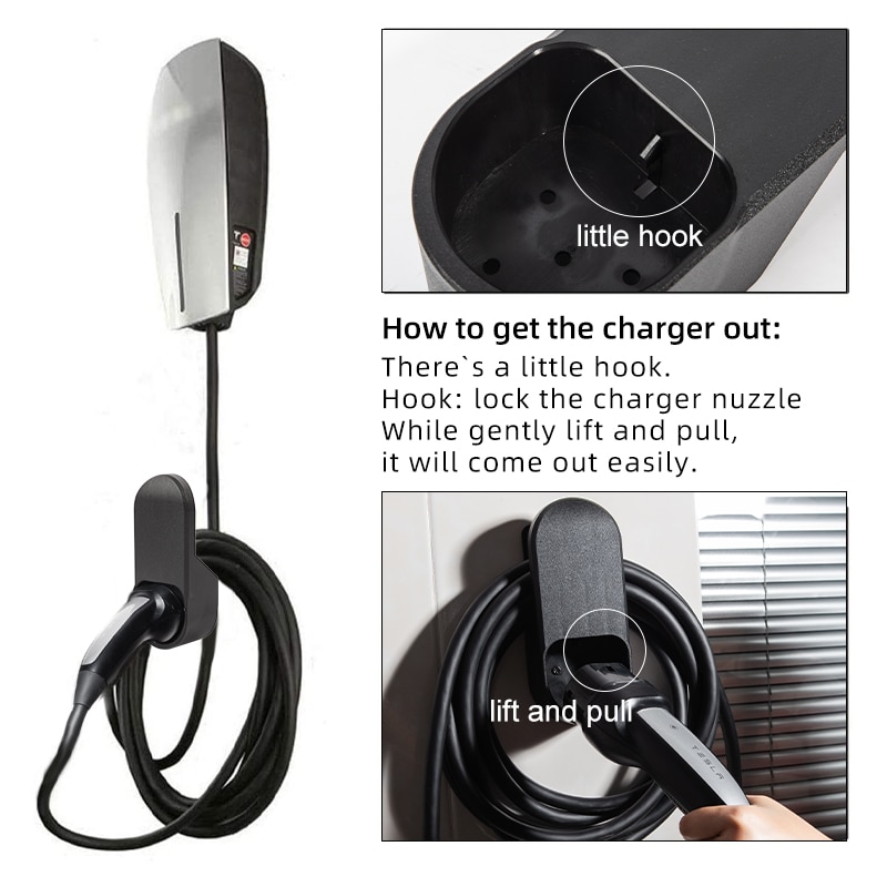 TEY Tesla Charging Cable Organizer Car Wall Connector Charger Bracket Compatible Tesla Model S and Model X and Model 3/Model Y