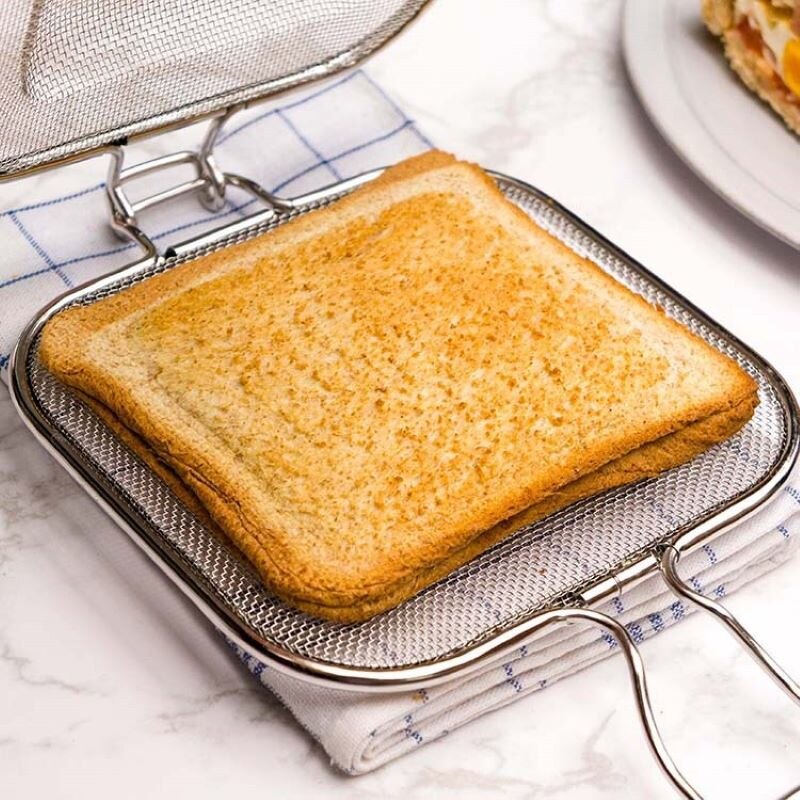 Filet à Sandwich en acier inoxydable, sur la cuisinière, pain, grille-pain/pince à Toast, outils de cuisson, accessoires de cuisine