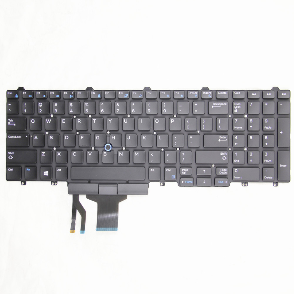 US Origina For DELL Latitude E5550 E5570 E5580 E5590 Precision 3510 7510 7710 7720 7520 3520 P53F English keyboard Backlit