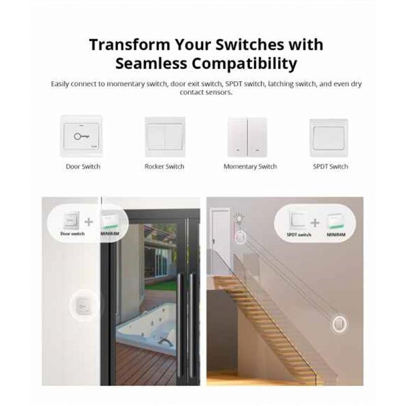 SONOFF MINIR4M Wifi interruptor inteligente Compatible con Matter controlador inalámbrico interruptor Universal a través de Alexa Google Home Control de voz