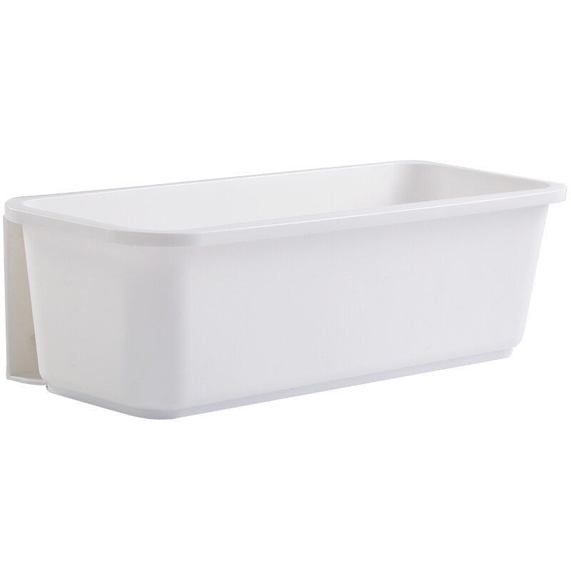 Kitchen Under Sink Storage Rack Spice Bottle Holder Organizer Shelf Bathroom Organizer Stand Wall-mounted Plastic Chopstick Box: WHITE