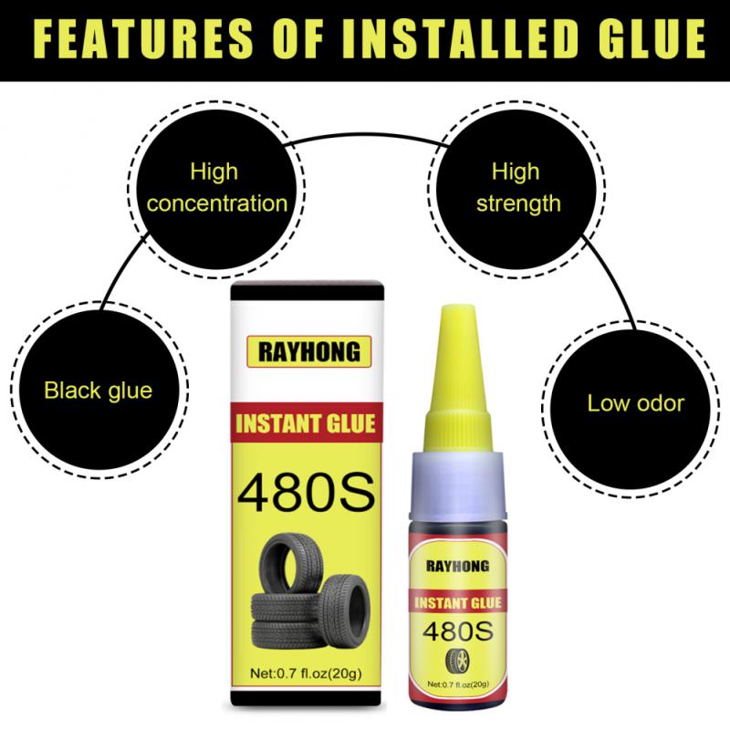 20g Mighty Tire Repair Glue Adhesives Sealers Super Caulk Car Rubber Repair Tire Glue Window Speaker Seal Tire Repair Glue Caulk