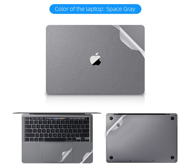 Autocollant complet pour MacBook Air 13 M1, A2337, A2179, A1932, housse de protection, repose-paume, pour le haut, le bas, le pavé tactile, nouveauté: Air13 A2179 2020 / 4 in 1 Grey