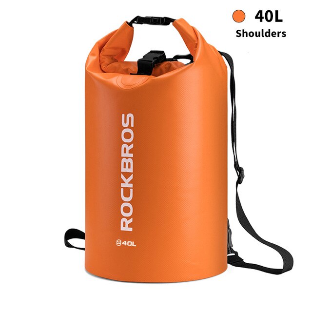 ROCKBROS 30L/40L Waterproof Bags Storage Dry Sack Bag For Canoe Kayak Rafting Outdoor Sport Swimming Bags Travel Kit Backpack: ST-007OR 40L