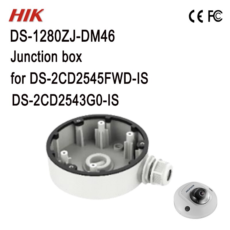 DS-1280ZJ-DM46 Original Hik Junction Box for Mini dome camera DS-2CD2545FWD-IS DS-2CD2543G0-IS CCTV Bracket CCTV Wall Mount
