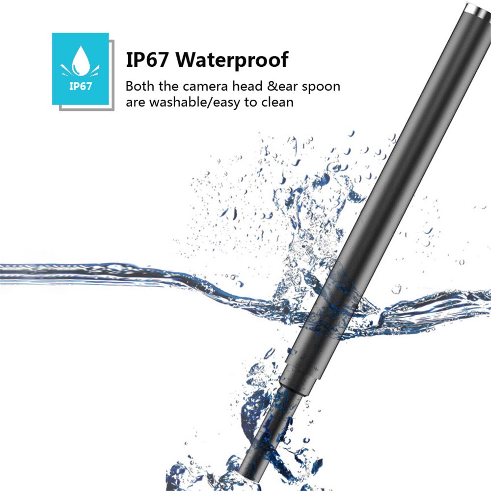 Kebidumei Multifunctionele 5.5Mm Hd Visuele Oor Camera Oor Schoonmaken Tool IP67 Waterdicht Oor Lepel Oor Zorg In-Oor schoon Endoscop