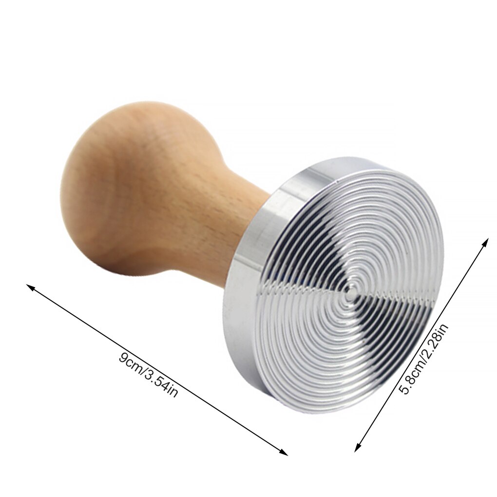 Presse-café avec manche en bois massif, machine à expresso pour barista, broyeur, accessoires de café de qualité alimentaire faits à la main: N ° .4