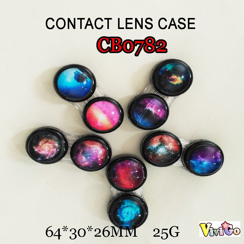 Galaxy Contact Lens Case Cute Milky Way Pocket Box Convenient Travel Box for Lenses Star Container CB0782