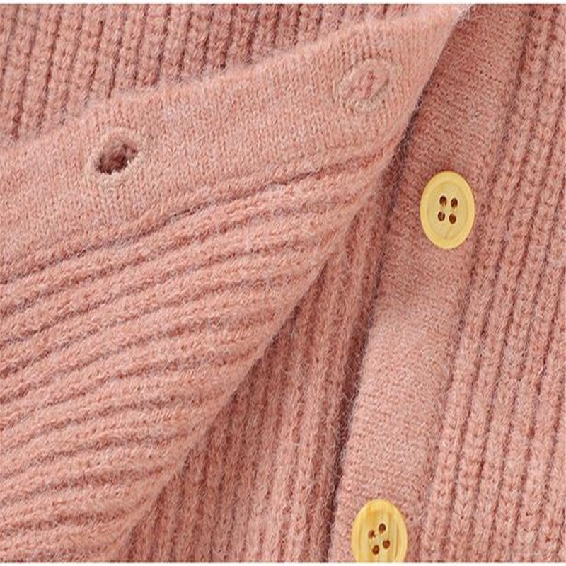 Children Autumn Cotton Knitted Cardigan Sweater Baby Children Clothing Girls Sweaters Kids Wear Winter Cardigan 120-160