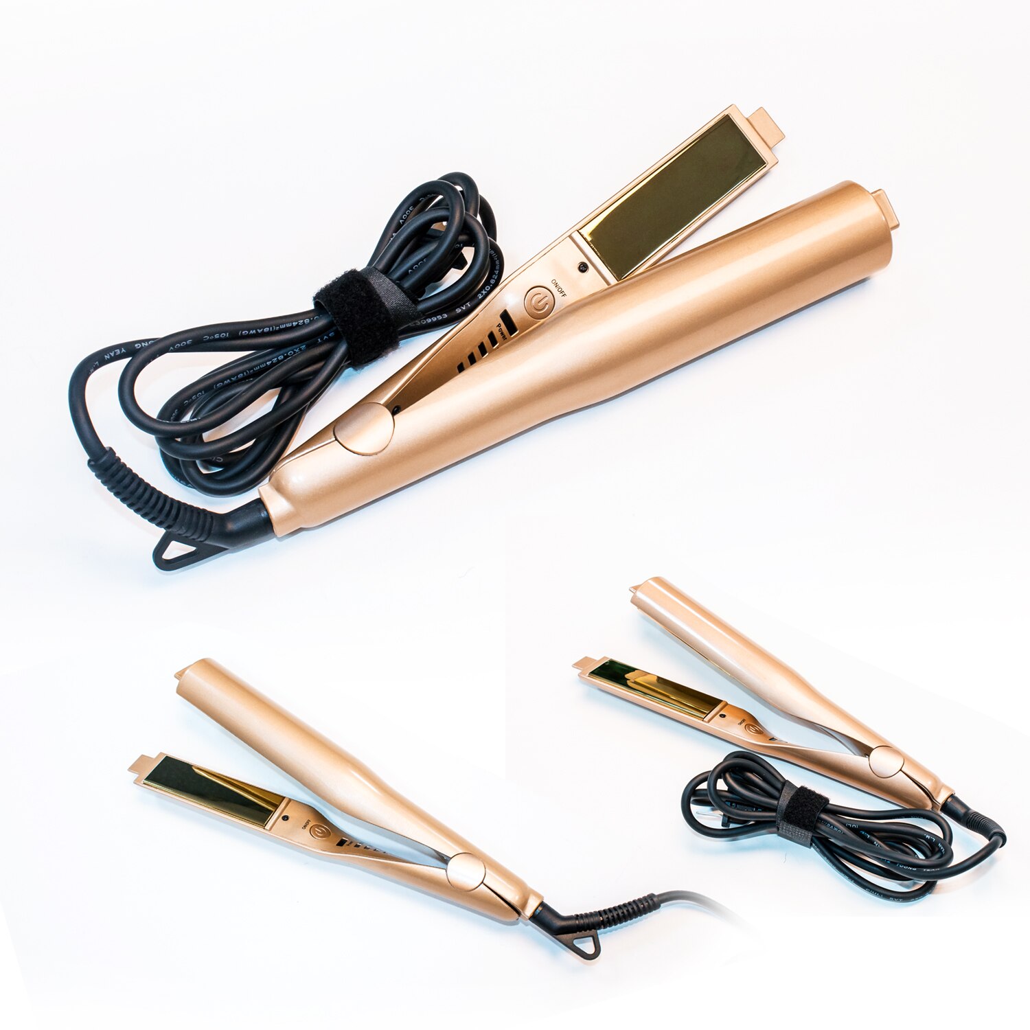 2 In1 Haar Krultang En Stijltang Stijltang En Krultang Toermalijn Keramische Twisted Flat Iron Met Lcd