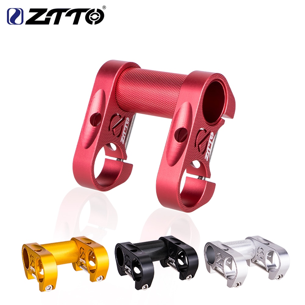 ZTTO Aluminum Folding Bike Extended Stem Ultralight 25.4mm handlebar Extension 45mm Out front stem Adjustable Riser