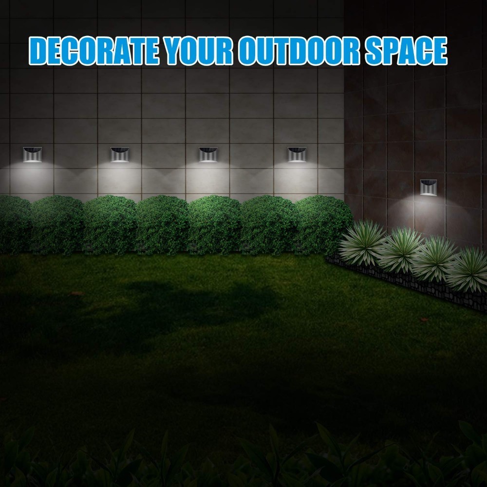 Lámpara Solar candelabro de pared para jardín, lámpara de seguridad impermeable, inalámbrica, luz Solar para casa, puerta delantera, cerca de Patio