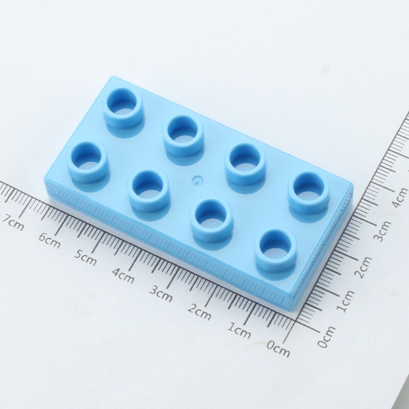 12pcs DIY MOC Large Building Block Bricks Thin 2X4 Bricks Big Size Assembled Accessories Bulk Part Enlighten Brick Children Toys: light blue 12pcs