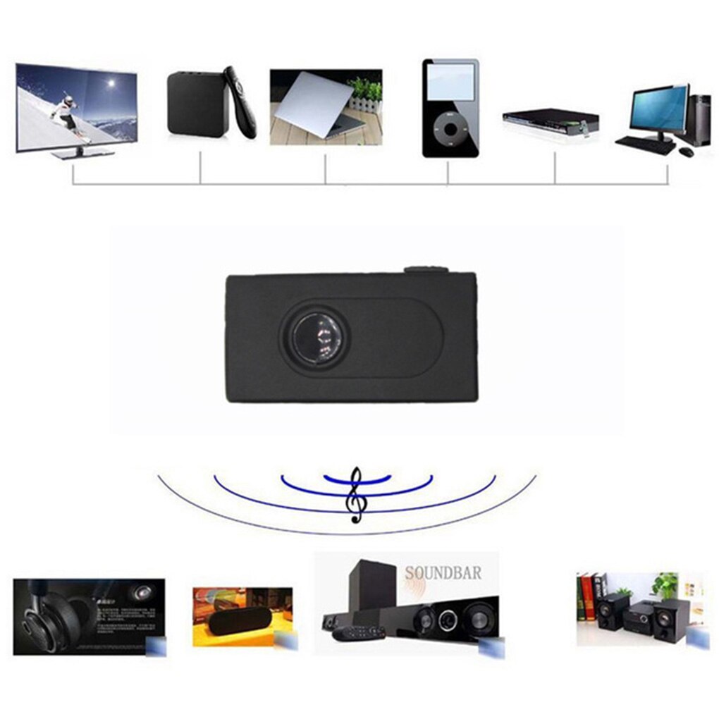 Bluetooth 4.2 Mini Audio Transmitter Receiver Wireless 3.5mm Stereo Audio Adapter Low Latency Paired for PC TV Headphones