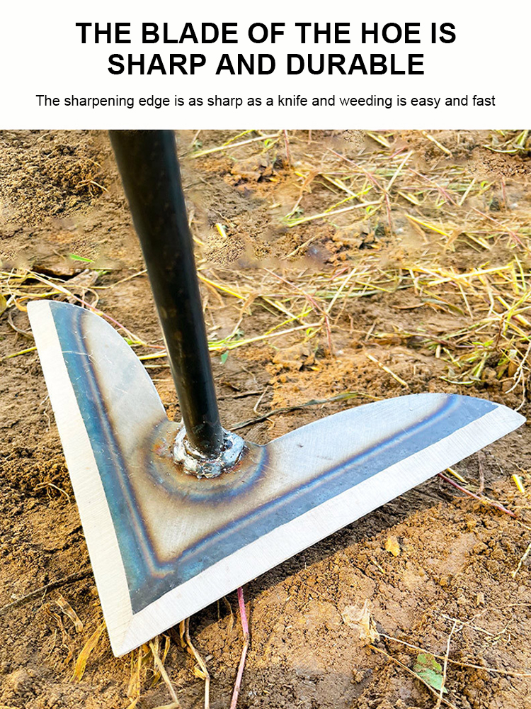 Manual Garden Push Wheel Hoe,Household Hand-Pushed Hoe, Garden Hoes, Tillage Machine,Weeder For Weeding Turning Loosening Soil