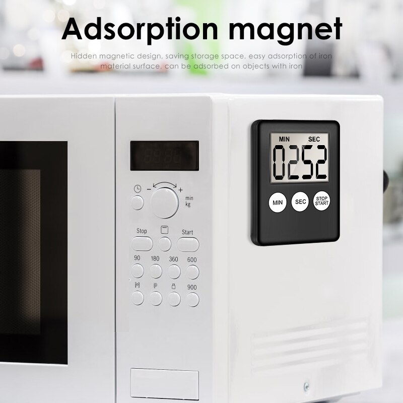 Temporizador magnético de cocina LCD, alarma Digital, temporizador electrónico para cocina, ducha, huevo, estudio, cuenta atrás, temporizador