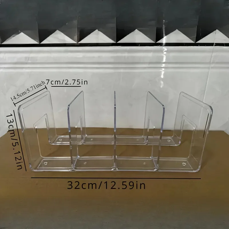 Clasificador de archivos acrílico, archivador transparente, organizador de escritorio acrílico, organizador de archivos de escritorio resistente, soporte para carpetas de archivos (1 paquete)