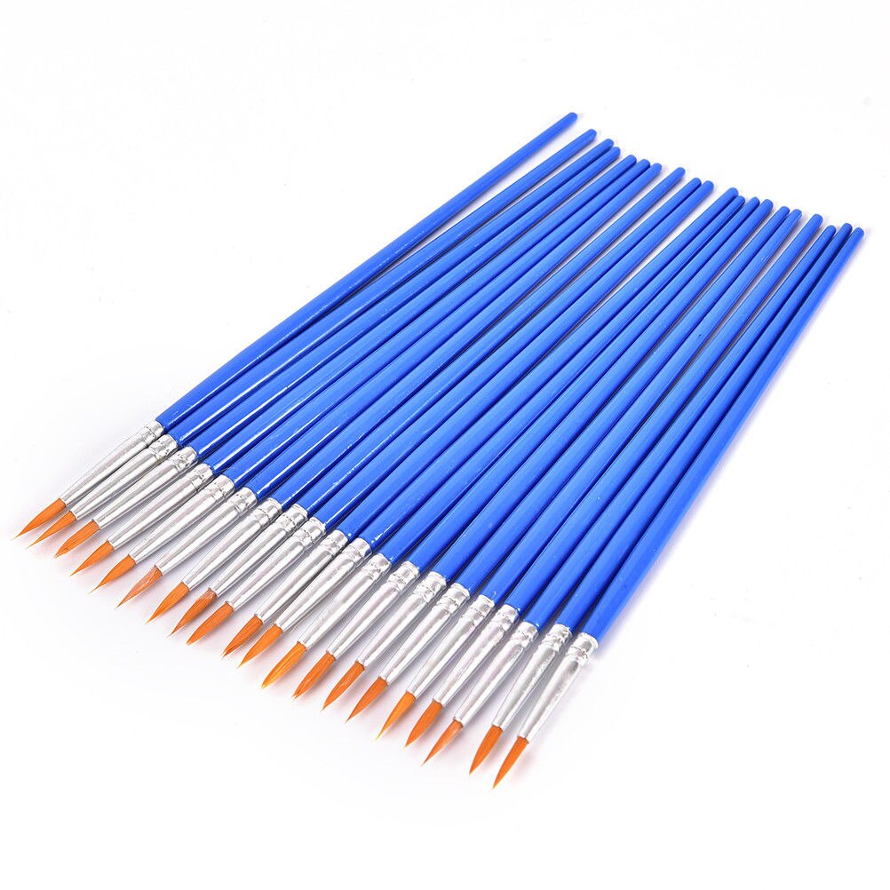 10 pçs profissional pincel óleo acrílico escova caneta aquarela náilon cabelo de madeira lidar com pincéis de pintura material de arte de escritório da escola