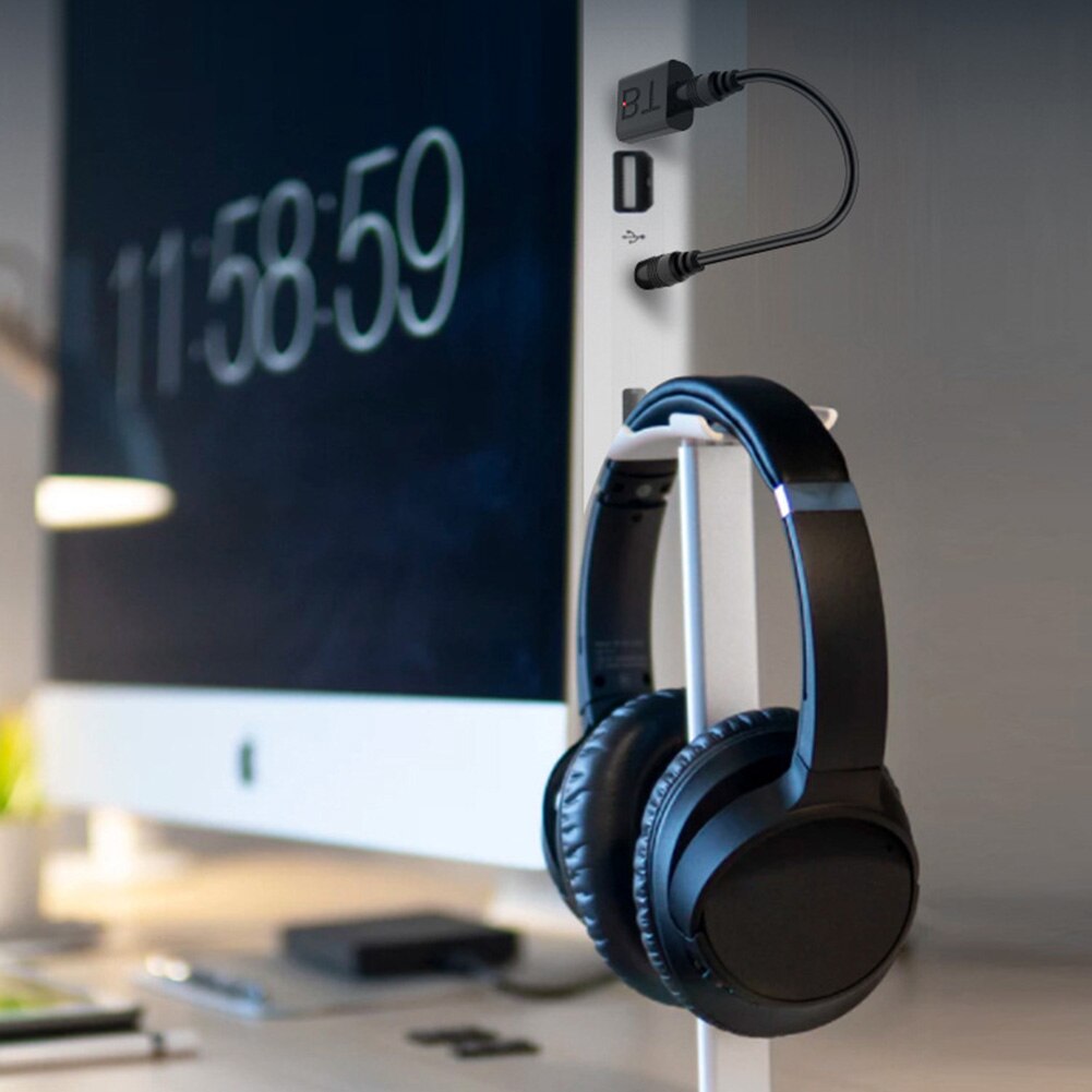 Usb Stereo Music Draadloze Adapter Usb Bluetooth 5.0 Zender Ontvanger 2 In 1 Wireless Aux Audio Adapter Dongle