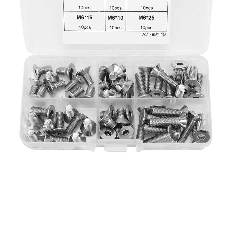 Stainless Steel Flat Hex Socket Screw Screw for Fastening Plastic Electronics Industry Soft Metal