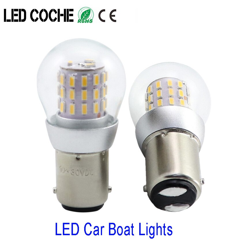 2pcs S25 P21W BA15S LED Bulbs BA15D 12-24V Strobe Light Navigation BAY15D Lamp Parking Ship Source