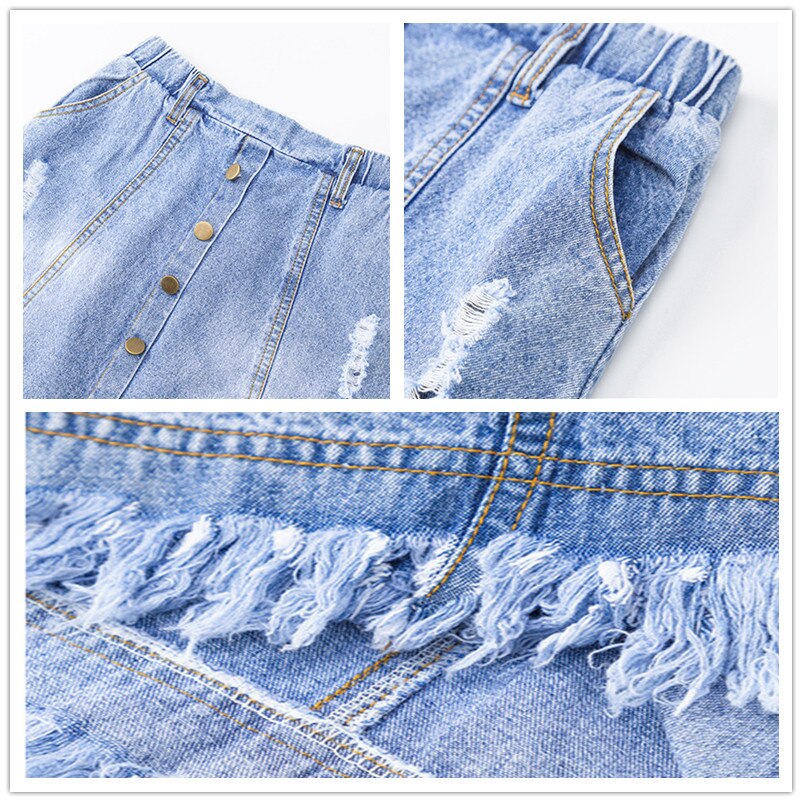 6 to 16 years kids & teenager girls summer denim r... – Vicedeal