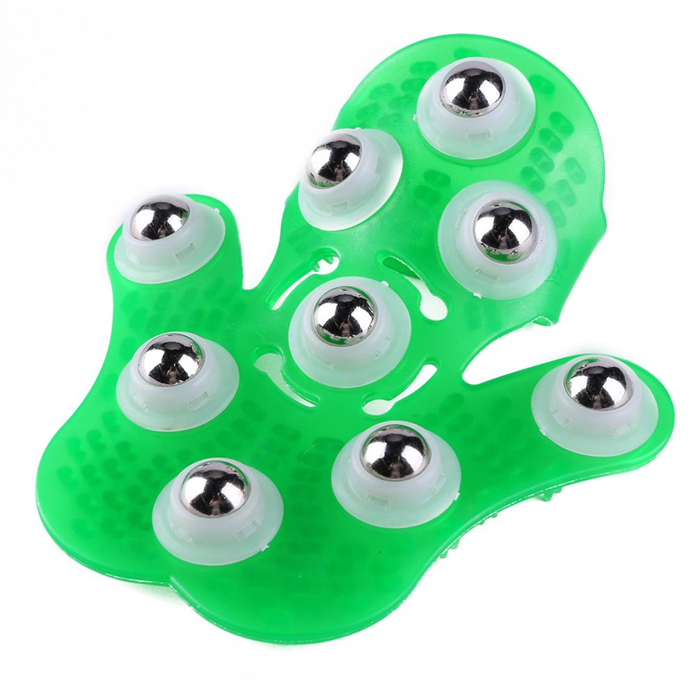Körper Massage Handschuh Rolle Anti-Zellulitis Schmerzen Linderung Entspannen Massage Hals Schulter Massage Handschuhe Gesundheit Pflege: Grün