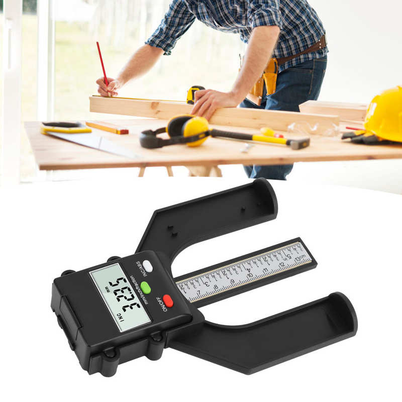 0-80mm Depth Gauge Electronic Digital Depth Gauge DIY Woodworking Ruler Height Gauge for Saw Table