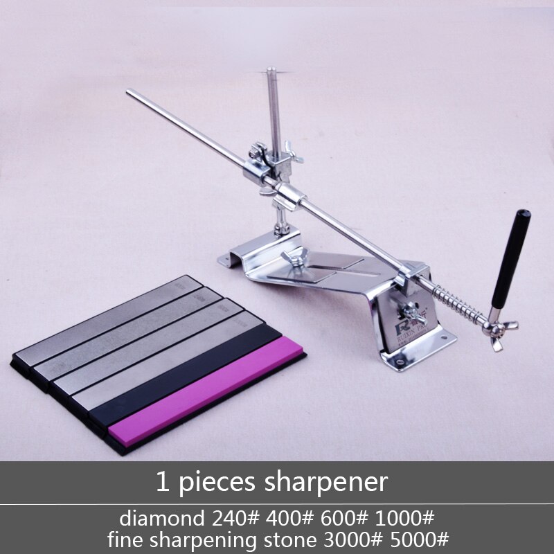 Fixed angle knife sharpener sharpening 120 3000 grit corundum diamond kitchen tools whetstone oil stone honing stones: fixed and 6stones