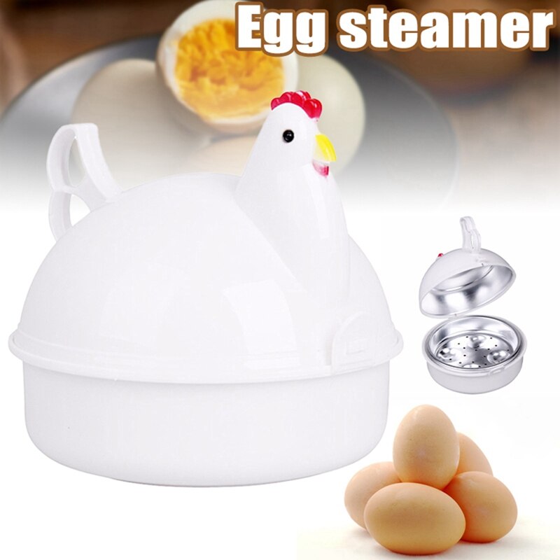 Cuisine Micro-ondes Oeufs Vapeur En Forme De Poulet 4 Oeuf Chaudière Nouveauté Appareils De Cuisson Oeuf Ménage Outil