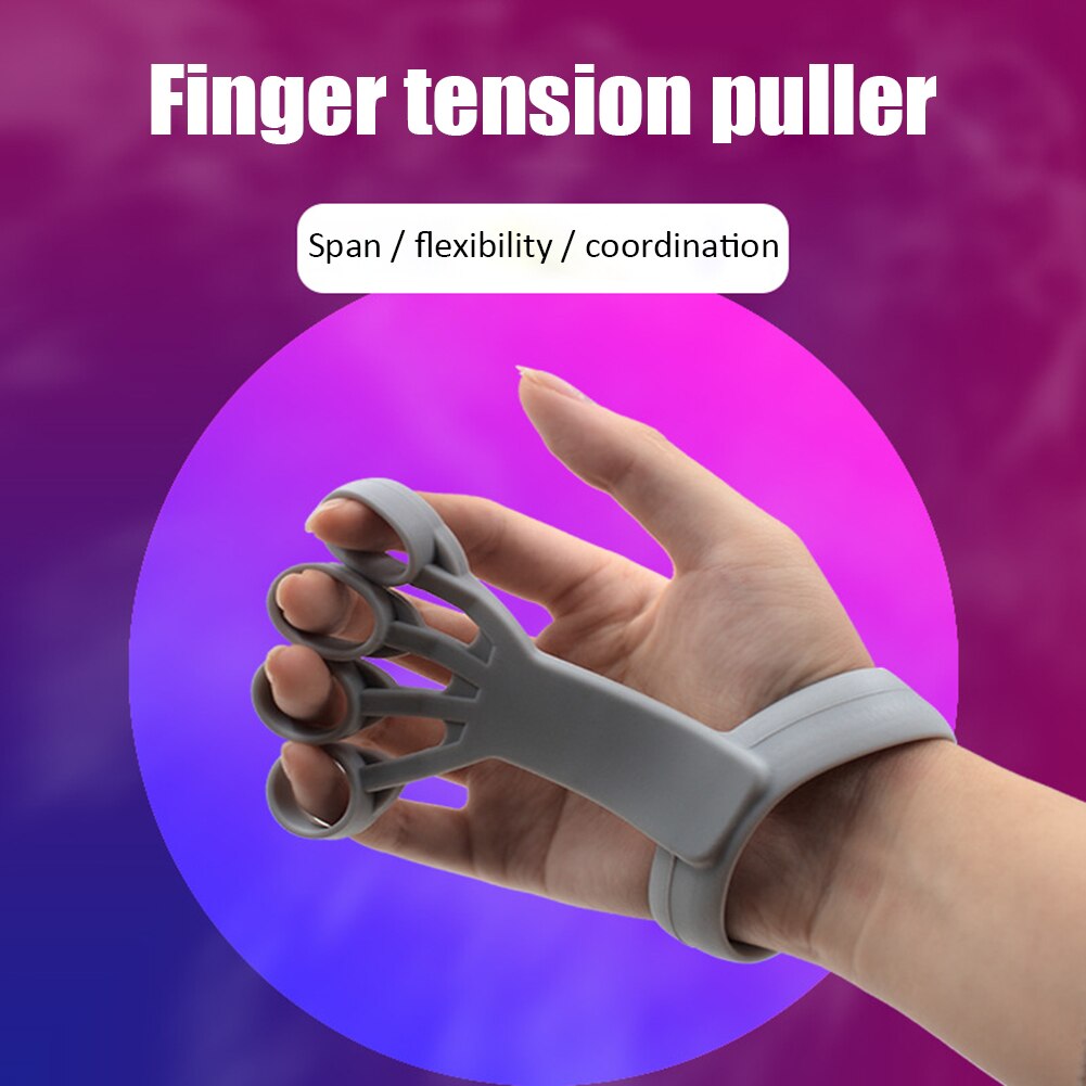 Silicone Hand Gripper Arthritis Hand Grip Wrist Stretcher Finger Exercise Tension Ring Strength Trainer Device