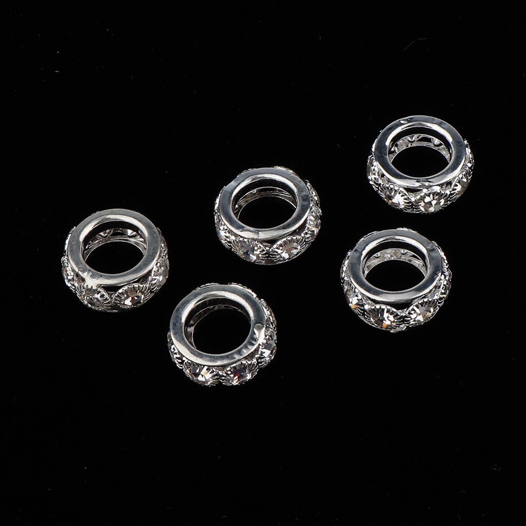 5x Dread Lock Dreadlocks Braiding Clips Metal Cuffs Hair Jewelry Decoration