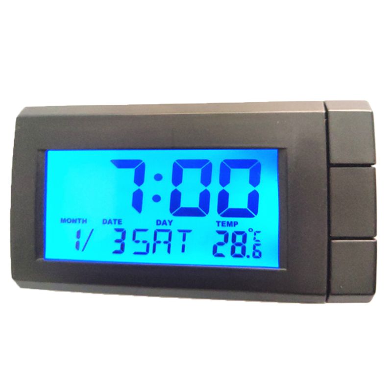Auto Thermometer Mit Hintergrundbeleuchtung Funktion Digitale Uhr Auto Innen Temperatur Q39F