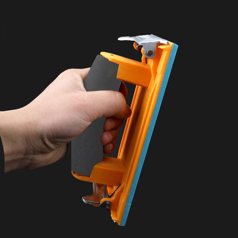 Schuurpapier Houder Met Spons Handvat Klem Hand Schuurmachine Zand Boord Houtbewerking Houtsnijwerk Muur Oppervlak Polijsten Spons 1pc