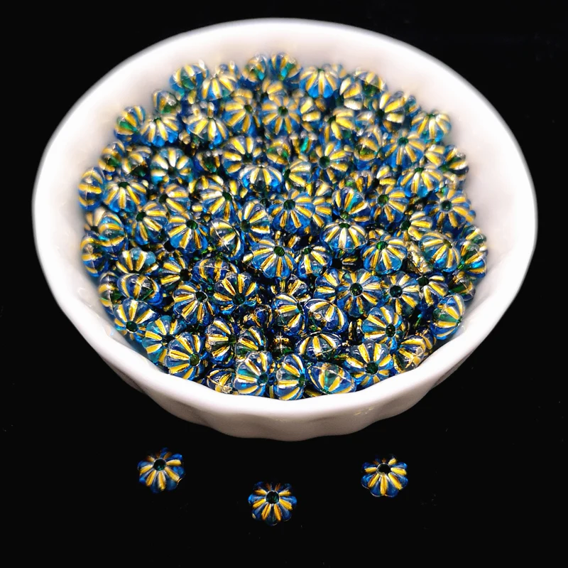 200 Uds. Hermosas cuentas con forma de flor espacio colorido para hacer joyas colgante collar pulsera DIY