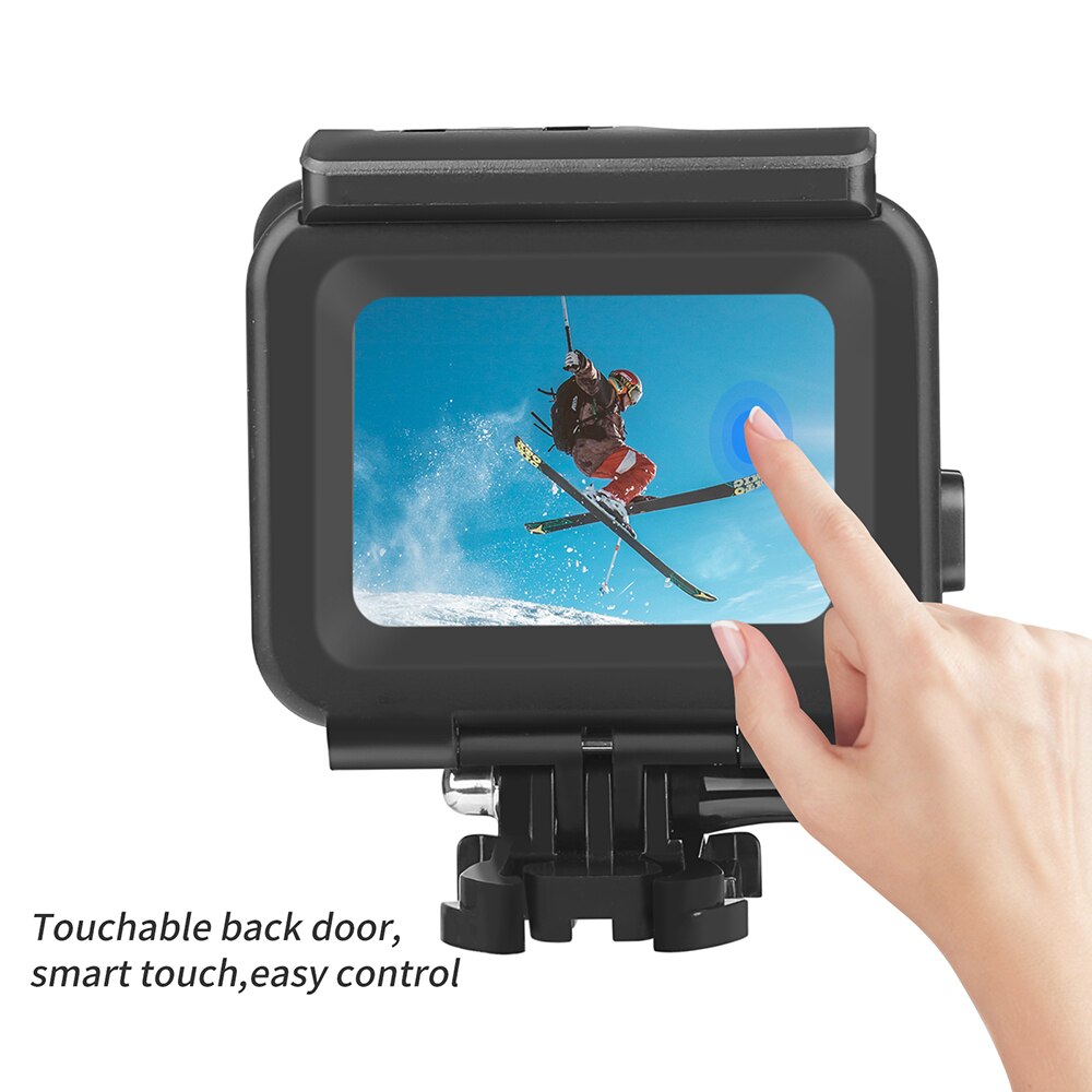 Shoot 45m vattentätt fodral för dykning för gopro hero 7 5 6 svart actionkamera undervattenshus fodralfäste för go pro 6 5 tillbehör