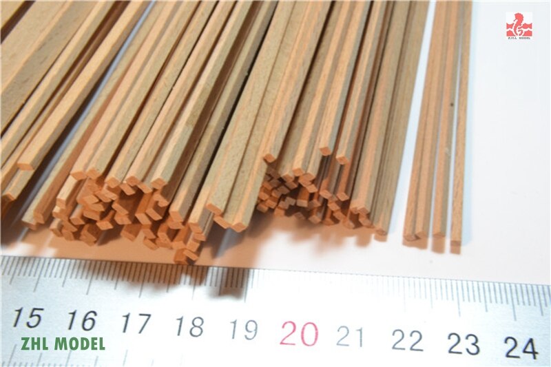 ZHL Red beech wood strips 25 pieces model ship