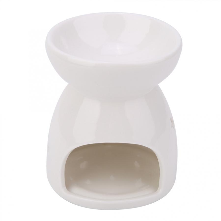 Night Fragrance Lamp Ceramic Essence Oil Burner Candle Incense Aromatherapy Stove Candle Holder Hollow Bottles for Bedroom