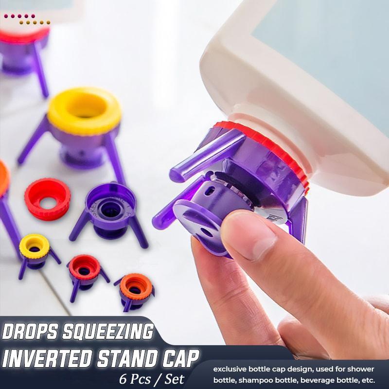 6pcs Drops Squeezing - Inverted Stand Cap Leak-proof squeeze cap closure cap bottle cap Tripod stand upside down stand cover