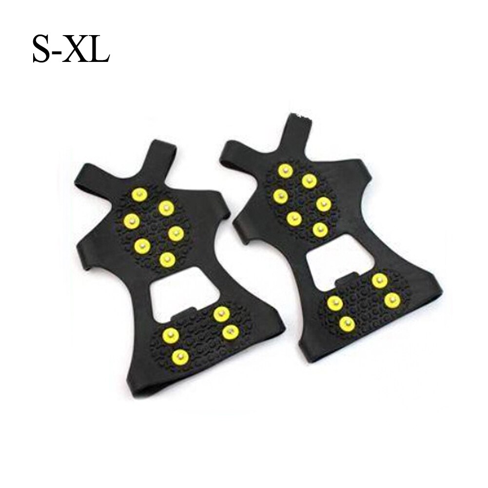 1Pair 10 Studs Anti-Skid Snow Ice Gripper Climbing Shoe Spikes Grips Cleats Overshoes Crampons Spike Shoes Crampon S/M/L