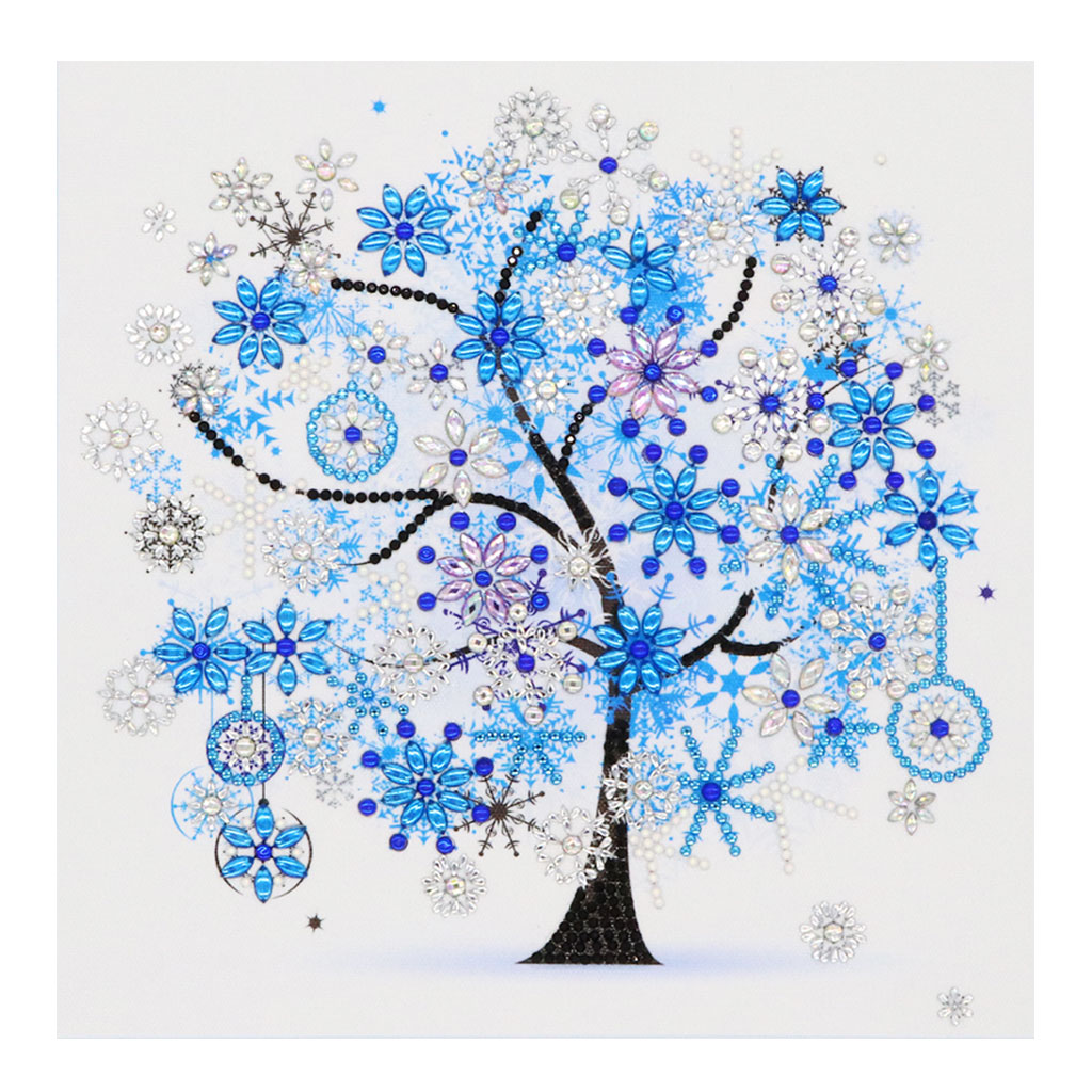 5D diamond painting four seasons tree landscape special diamond embroidery painting mosaic DIY stickers handmade cross stitch: blue