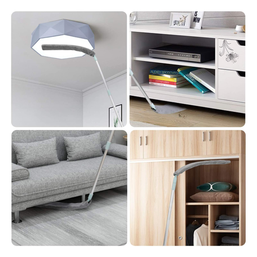 Removable Dusters Telescopic Dust Cleaning Brush Microfiber Cleaning Brush Bed Bottom Gap Clean Sweeping Duster Household Mop