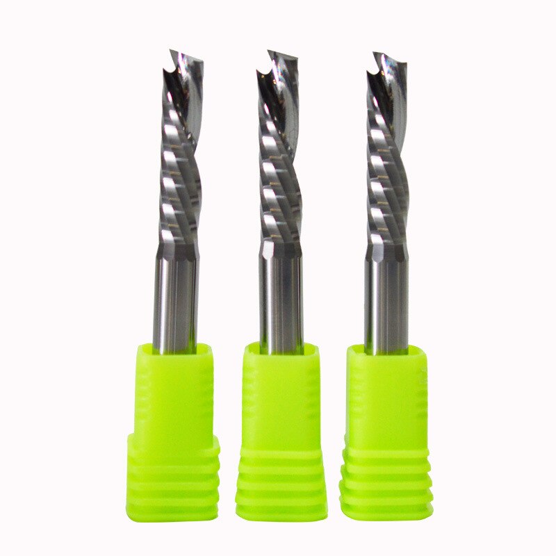 1Pcs 3.175/4/6/8/10mm 3A UP DOWN Compound Single Flute Spiral Carbide Mill Tool Cutters for Compression Wood End Mill Cutter