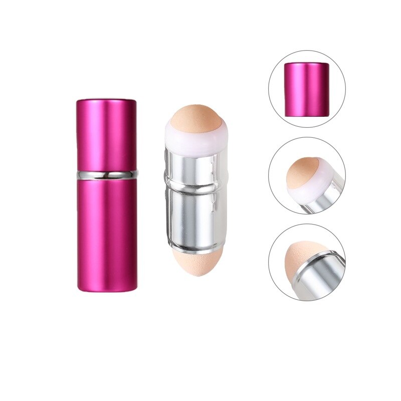 Ansigt olieabsorberende rulle vulkansk sten smudsfjerner ansigt t-zone olie fjernelse rullende pind bold sommer ansigt skinnende skiftende: 2 in 1 rosa rød