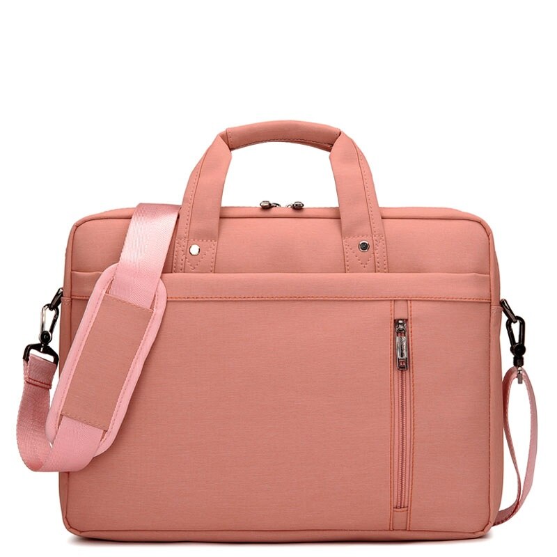 Laptop tas 15.6 inch schoudertas Handtas voor mannen vrouwen aktetas Informatie tas computer handtas Messenger Tassen waterdicht: pink / 12 inch