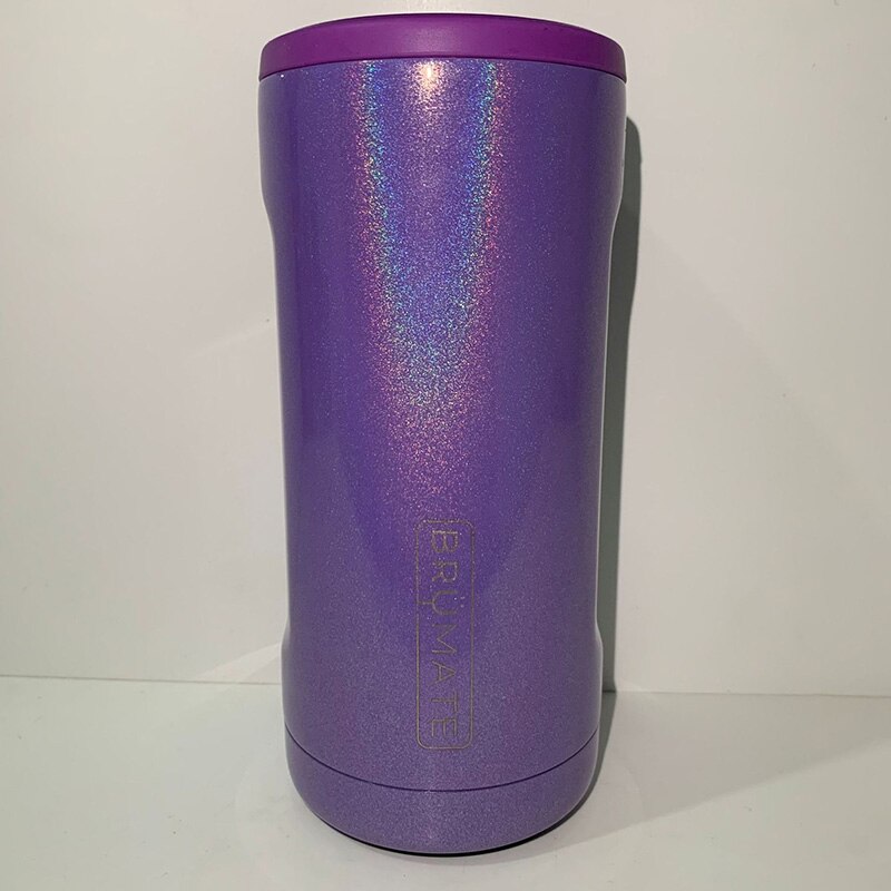 Bier Koeler Kan Cover 12Oz Slanke Blikjes Dubbele Wand 304 Roestvrij Staal Cup Cover Fles Houder Voor Camping Wandelen reizen: Colorful purple