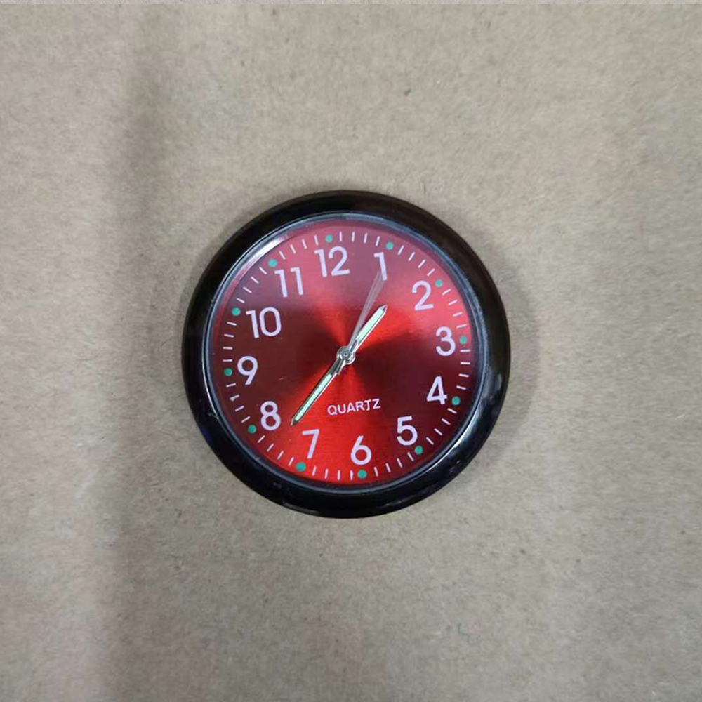 Automobil Uhr Armaturenbrett Auto Uhr Innen Dekor Tragbare Mini Uhr Dekoration Leuchtende Analog Uhr Ornamente Für Autos: Weiß