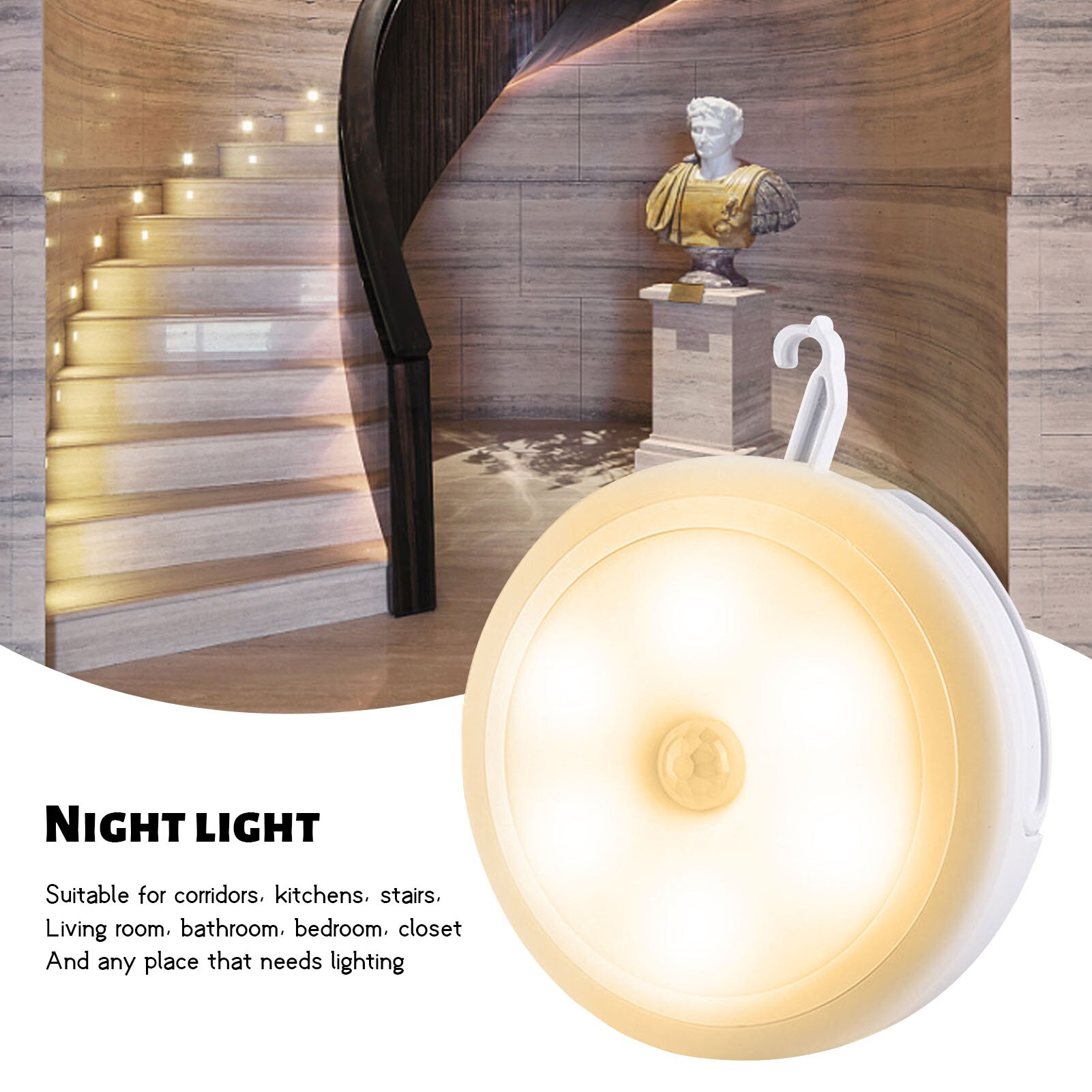 Intelligente Draadloze Menselijk Lichaam Inductie Lamp Automatische Led Nachtlampje Opladen Garderobe Gangpad Licht Nachtkastje Inductie Lamp