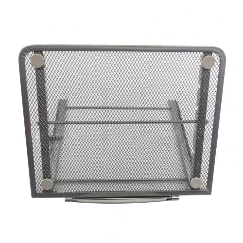Sammenleggbart justerbart laptopstativ sklisikkert stasjonært bærbart stativ notebookstativ for mac-book pro air ipad pro dell hp stativstativ: Sølv