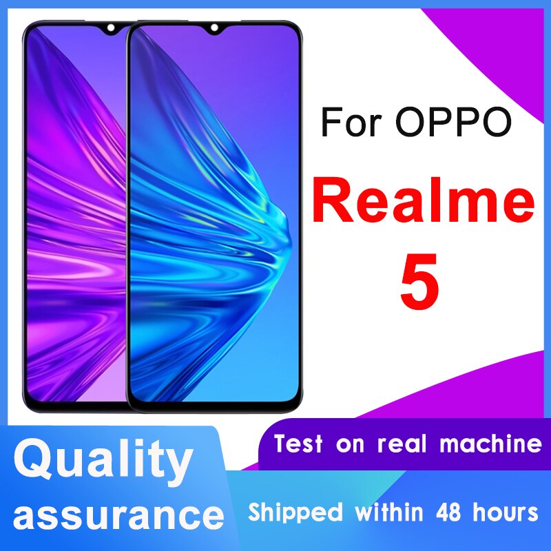 100% Getest 6.5 "Display Voor Oppo Realme 5 Lcd Touch Screen Digitizer Vergadering Voor Oppo Realme 5 RMX1911 lcd-scherm